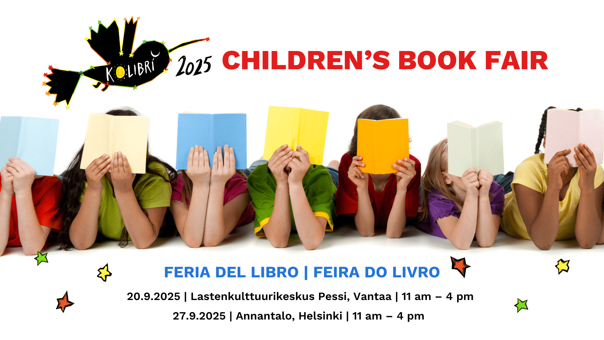 The image shows the poster of Kolibrí Children's Book Fair 2025